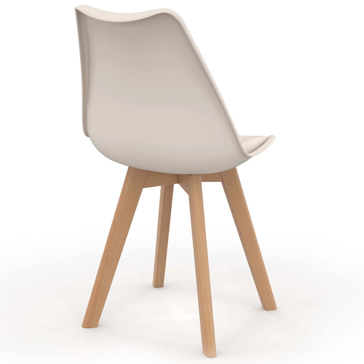 Lot de 6 chaises scandinaves Liva – Beige | Yambier