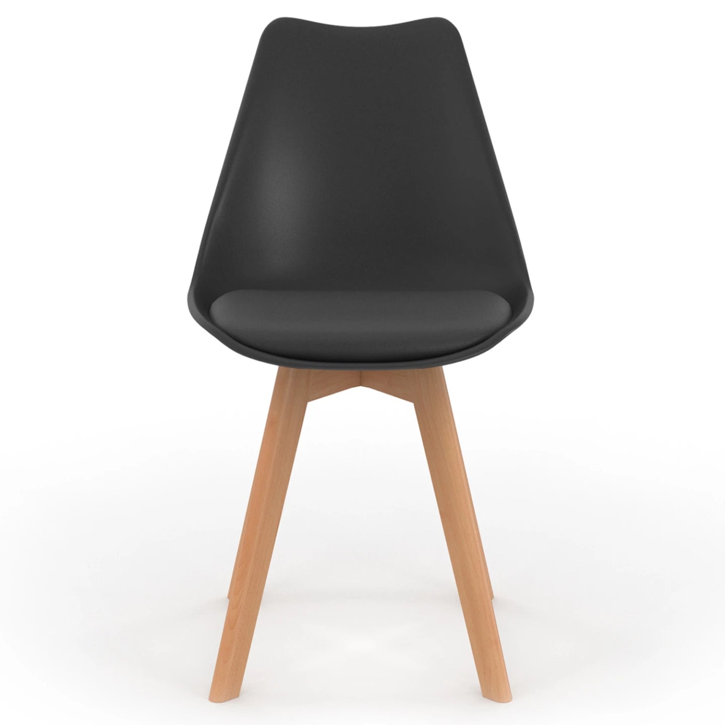 Lot de 4 chaises scandinaves Liva – Noires | Yambier