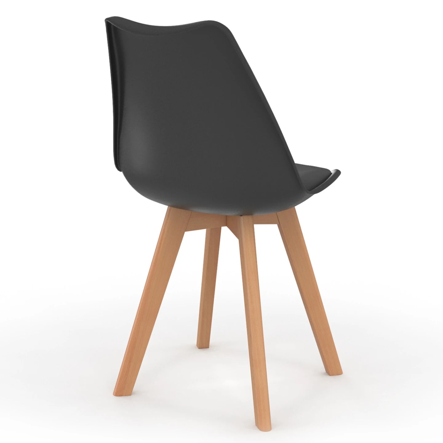 Lot de 4 chaises scandinaves Liva – Noires | Yambier