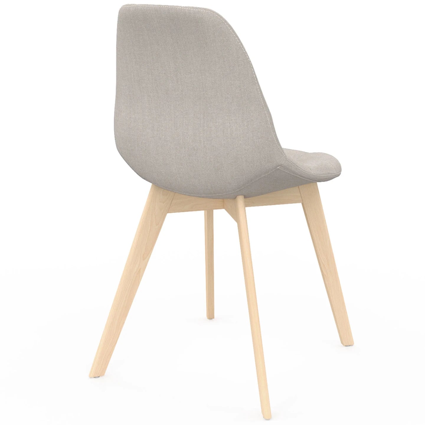 Lot de 6 chaises scandinaves Svala – Beige en tissu | Yambier