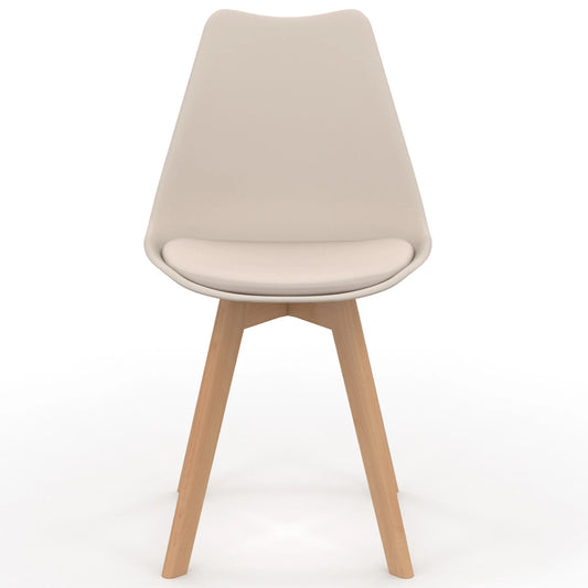 Lot de 6 chaises scandinaves Liva – Beige | Yambier