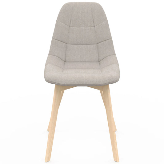 Lot de 6 chaises scandinaves Svala – Beige en tissu | Yambier