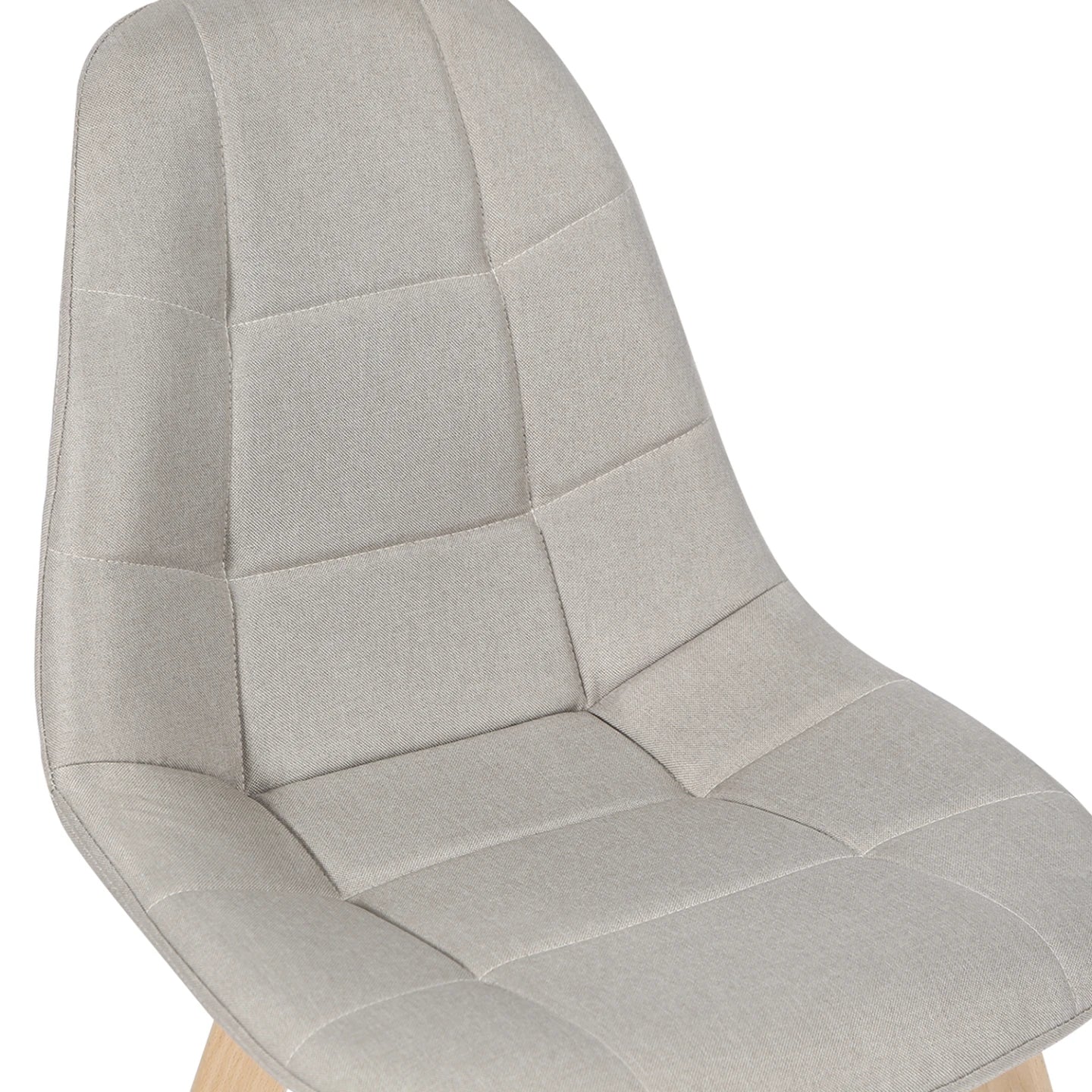 Lot de 6 chaises scandinaves Svala – Beige en tissu | Yambier